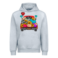 Heather Grey western truck with heart Urban Hoodie - HRA Design Shop