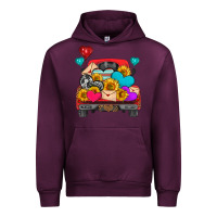 Mauve Wine western truck with heart Urban Hoodie - HRA Design Shop