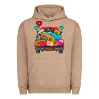 Pigment Burro western truck with heart Urban Hoodie - HRA Design Shop