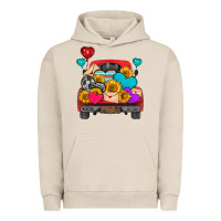Pigment French Oak western truck with heart Urban Hoodie - HRA Design Shop