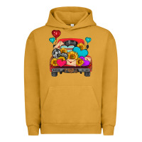 Pigment Peanut Butter western truck with heart Urban Hoodie - HRA Design Shop