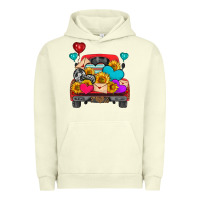 Pigment Pistachio western truck with heart Urban Hoodie - HRA Design Shop