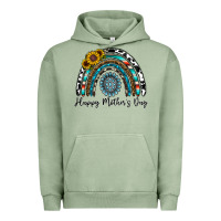 Pigment Oil Green happy mother's day rainbow Urban Hoodie - CowhideDigitalArt