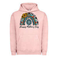 Pigment Salmon happy mother's day rainbow Urban Hoodie - CowhideDigitalArt