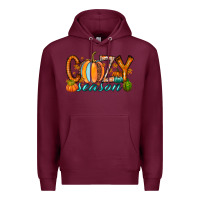 Burgundy cozy season Premium Hoodie - RacoonDesign