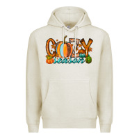 Oatmeal Heather cozy season Premium Hoodie - RacoonDesign