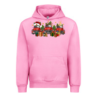 Fuchsia Pink christmas trucks Urban Hoodie - FaDigitalArtStudio