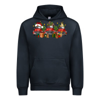 Navy christmas trucks Urban Hoodie - FaDigitalArtStudio