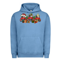 Pigment Pebble Blue christmas trucks Urban Hoodie - FaDigitalArtStudio