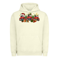 Pigment Pistachio christmas trucks Urban Hoodie - FaDigitalArtStudio