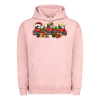 Pigment Salmon christmas trucks Urban Hoodie - FaDigitalArtStudio