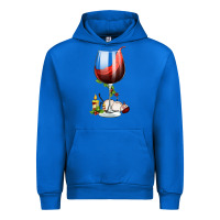 Cobalt christmas wine glass Urban Hoodie - FaDigitalArtStudio