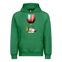 Emerald christmas wine glass Urban Hoodie - FaDigitalArtStudio