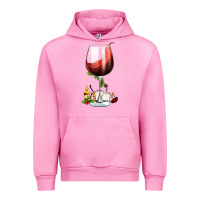 Fuchsia Pink christmas wine glass Urban Hoodie - FaDigitalArtStudio