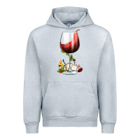 Heather Grey christmas wine glass Urban Hoodie - FaDigitalArtStudio