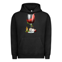 Pigment Black christmas wine glass Urban Hoodie - FaDigitalArtStudio