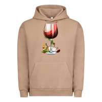 Pigment Burro christmas wine glass Urban Hoodie - FaDigitalArtStudio
