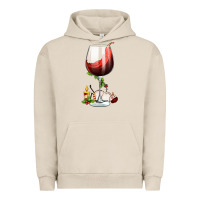 Pigment French Oak christmas wine glass Urban Hoodie - FaDigitalArtStudio