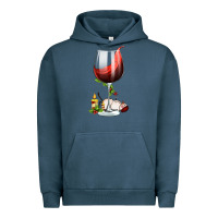 Pigment Midnight Navy christmas wine glass Urban Hoodie - FaDigitalArtStudio