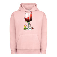Pigment Salmon christmas wine glass Urban Hoodie - FaDigitalArtStudio