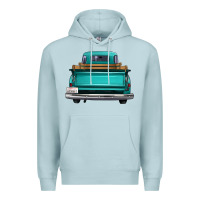 Blue Mist western truck back view 2 Premium Hoodie - FaDigitalArtStudio