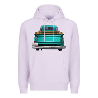 Lilac western truck back view 2 Premium Hoodie - FaDigitalArtStudio