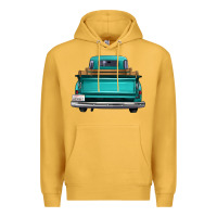 Mustard western truck back view 2 Premium Hoodie - FaDigitalArtStudio