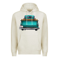 Oatmeal Heather western truck back view 2 Premium Hoodie - FaDigitalArtStudio