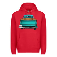 Red western truck back view 2 Premium Hoodie - FaDigitalArtStudio
