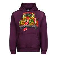 Mauve Wine watermelon and truck Urban Hoodie - HRA Design Shop