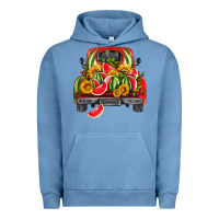 Pigment Pebble Blue watermelon and truck Urban Hoodie - HRA Design Shop