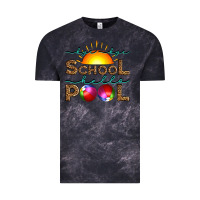 Cloud Black bye bye school hello pool Vintage Tee - Artiststas