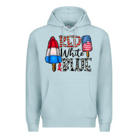 Blue Mist red white blue Premium Hoodie - CowhideDigitalArt