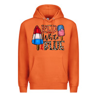 Carrot red white blue Premium Hoodie - CowhideDigitalArt