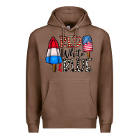 Chestnut red white blue Premium Hoodie - CowhideDigitalArt