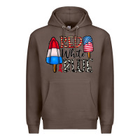 Coffee red white blue Premium Hoodie - CowhideDigitalArt