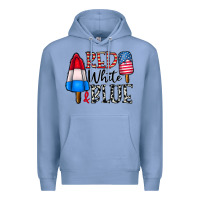 Colony Blue red white blue Premium Hoodie - CowhideDigitalArt