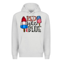 Dove Grey red white blue Premium Hoodie - CowhideDigitalArt