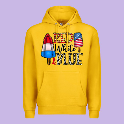 Red White Blue Premium Hoodie Designed By Cowhidedigitalart