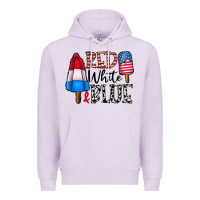 Lilac red white blue Premium Hoodie - CowhideDigitalArt