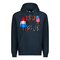 Navy red white blue Premium Hoodie - CowhideDigitalArt