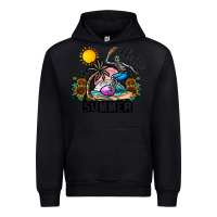 Black hello summer Urban Hoodie - CowhideDigitalArt