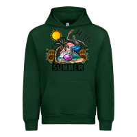 Forest Green hello summer Urban Hoodie - CowhideDigitalArt