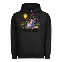 Pigment Black hello summer Urban Hoodie - CowhideDigitalArt