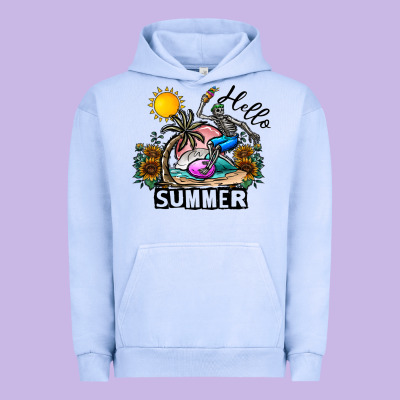 Hello Summer Urban Hoodie Designed By Cowhidedigitalart