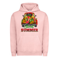 Pigment Salmon sweet summer watermelon and truck Urban Hoodie - HRA Design Shop