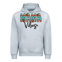 Heather Grey mama vibes Urban Hoodie - CowhideDigitalArt