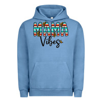 Pigment Pebble Blue mama vibes Urban Hoodie - CowhideDigitalArt