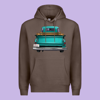 Western Truck Back View Premium Hoodie Designed By Fadigitalartstudio