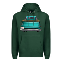 Sports Green western truck back view Premium Hoodie - FaDigitalArtStudio